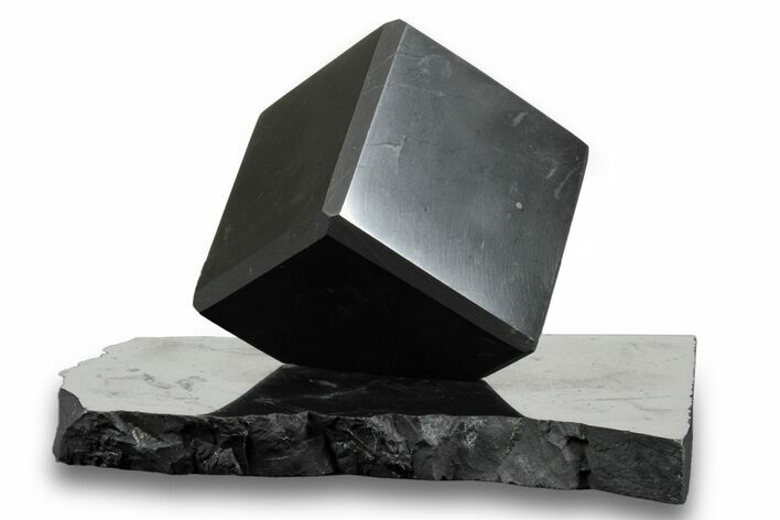 Polished Shungite Cube With Base #243417